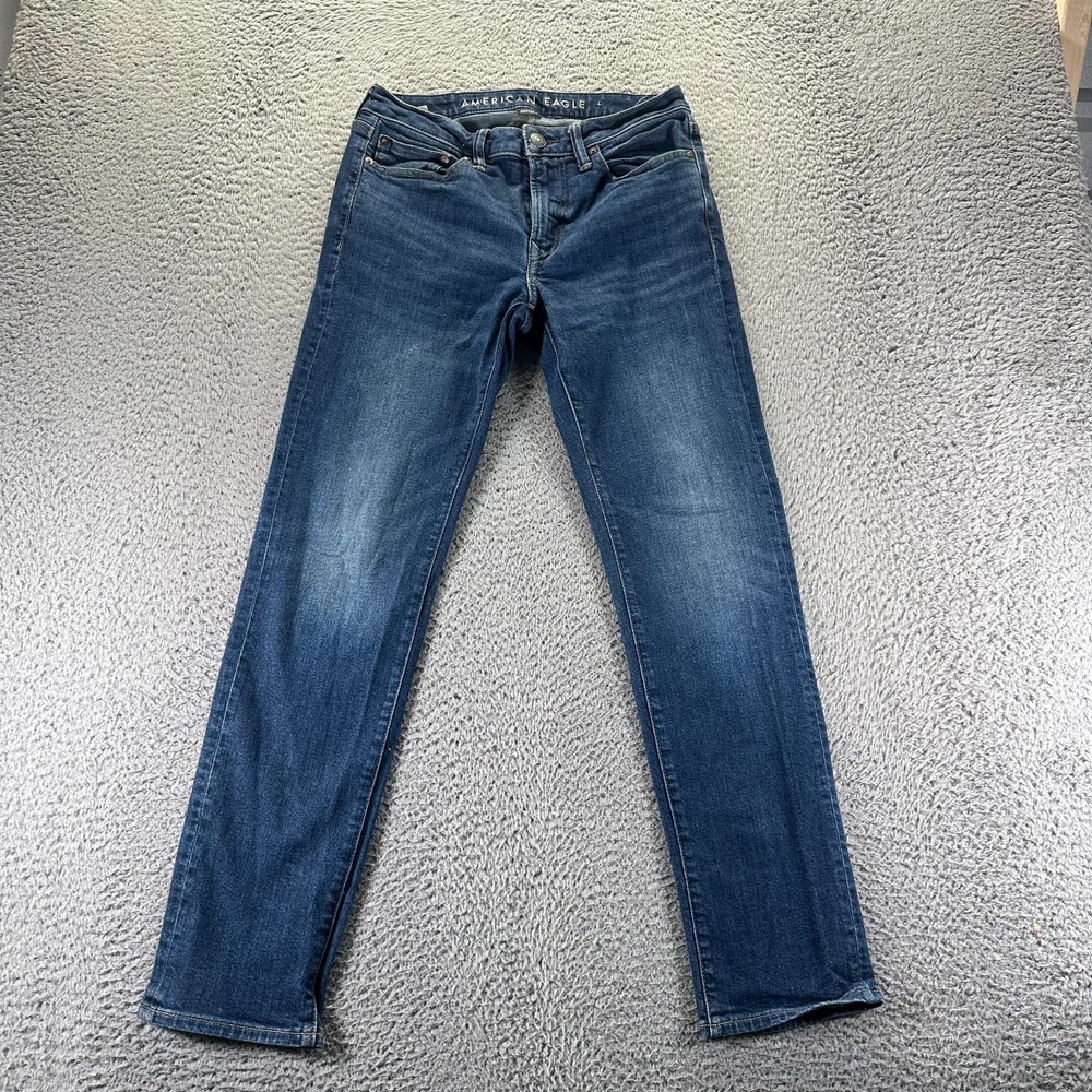 American Eagle Outfitters AirFlex+ Jeans Mens 30x32 Blue Denim Straight Slim Fit